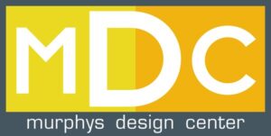 murphys-logo-large Logo for Murphys Design Center with large "MDC" letters in white over a yellow and orange background.